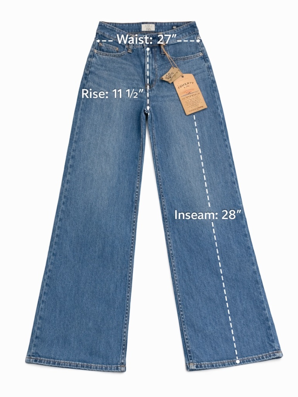 Faherty Light Blue Wide-Leg Jeans - Picture 11 of 16